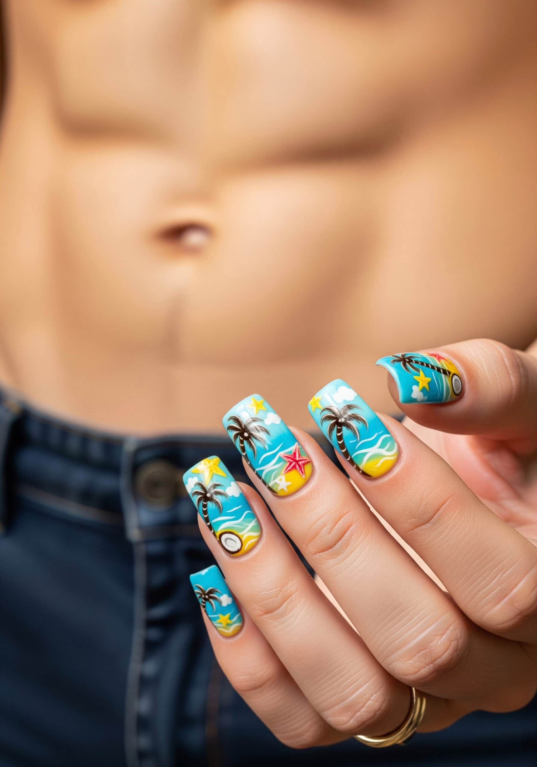 Summer Beach Fresh and Sweet Nail Art